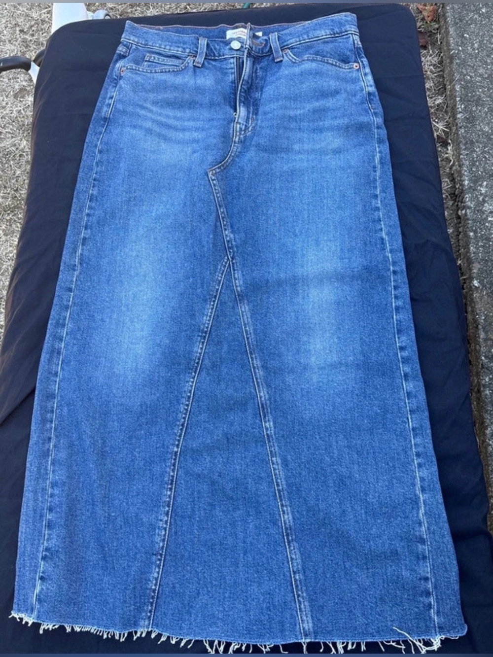 Levi's Signature Blue Denim Maxi Skirt